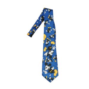 Modrá vintage kravata značky Disney s motivem Mickey Mouse Blue Vintage Tie