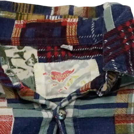Pánská barevná patchwork vintage košile značky Elitex s dlouhým rukávem Crazy Mix Shirt