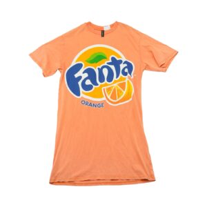 Dámské oranžové šaty značky H&M s potiskem Fanta z obou stran Women Orange Dress
