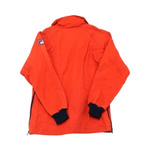 Pánská červená bunda značky FILA s nášivkou na rukávu Red Jacket