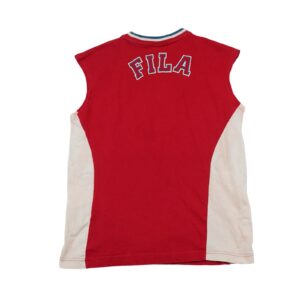 Pánské červené vintage tílko značky FILA s potiskem z obou stran Red Tank Top