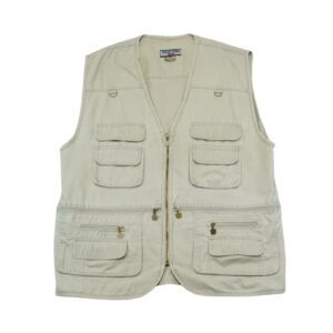 Pánská béžová rybářská vesta značky Dress Town Fisher Beige Vintage Vest