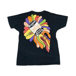 Pánské černé vintage tričko s krátkým rukávem a barevným potiskem Enter the Flavour Zone z obou stran Black Vintage T-Shirt