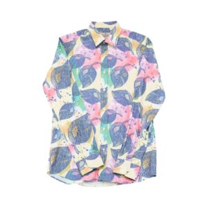 Pánská barevná vintage košile s dlouhým rukávem Gentilbay Crazy Shirt