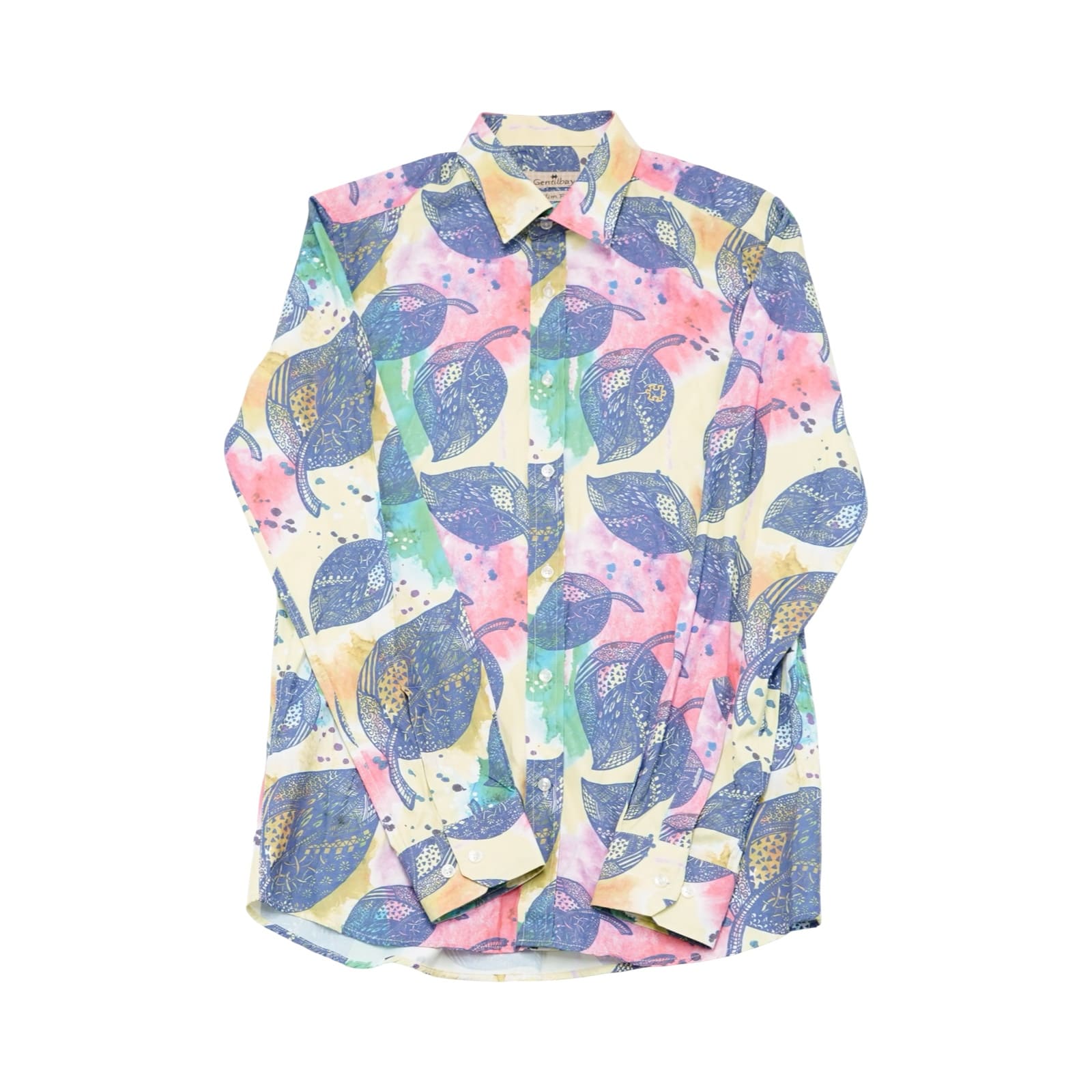 Pánská barevná vintage košile s dlouhým rukávem Gentilbay Crazy Shirt