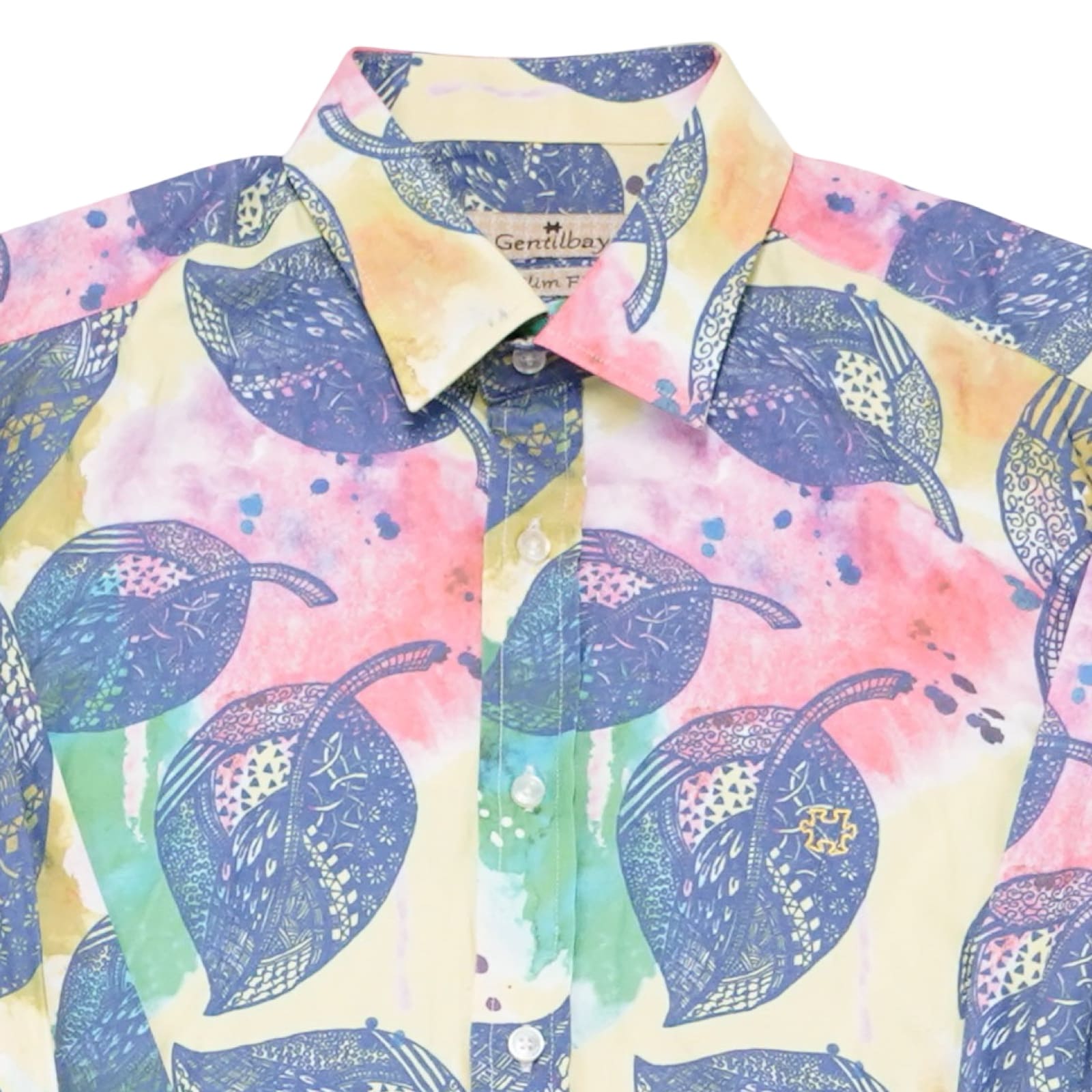 Pánská barevná vintage košile s dlouhým rukávem Gentilbay Crazy Shirt