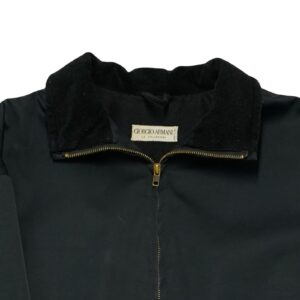 Pánská černá vintage bunda značky Giorgio Armani Black Jacket