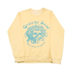 Pánský žlutý vintage crewneck s potiskem Grateful Dead z roku 1979 Yellow Crewneck