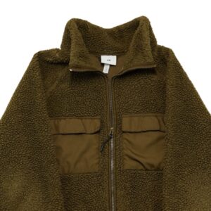 Pánská hnědá flísová mikina značky H&M Brown Fleece
