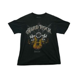 Pánské černé vintage tričko značky Hard Rock Cafe s krátkým rukávem a potiskem na přední straně Hard Rock Cafe Berlin Black T-Shirt