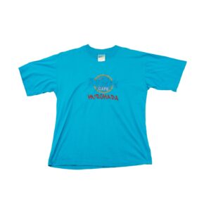 Pánské modré vintage tričko značky Hard Rock Cafe s krátkým rukávem a nášivkou Hurghada na přední straně Turquoise T-Shirt