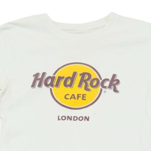 Dámské bílé tričko značky Hard Rock Cafe s krátkým rukávem a potiskem London na přední straně White T-Shirt