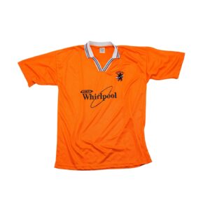 Fotbalový oranžový vintage dres s krátkým rukávem a motivem nizozemské fotbalové reprezentace Holland Netherlands Orange Vintage Football Soccer Jersey