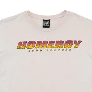 Pánské růžové tričko značky Homeboy Loud Couture s krátkým rukávem a potiskem na přední straně Pink T-Shirt