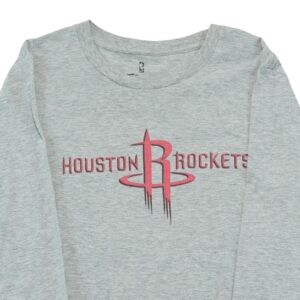 Dětské šedé tričko značky Fanatics s dlouhým rukávem a motivem amerického basketbalového NBA týmu Houston Rockets Grey Kids Longsleeve T-Shirt