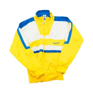 Hummel Yellow White Vintage Tracksuit Zip Sweatshirt
