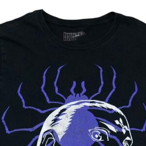 Pánské černé vintage tričko značky Hunter X Hunter s krátkým rukávem a potiskem Chrollo na přední straně Black T-Shirt