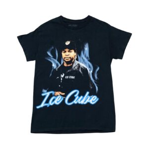 Pánské černé vintage tričko s krátkým rukávem a potiskem Ice Cube na přední straně Black T-Shirt