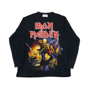 Pánské černé vintage tričko značky Fruit of the Loom s dlouhým rukávem a potiskem Iron Maiden The Future Past Tour z obou stran Black Longsleeve T-Shirt