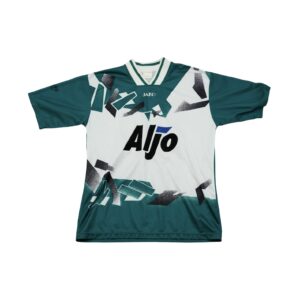 Fotbalový zelený vintage dres značky Jako s krátkým rukávem a potiskem z obou stran Green White Vintage Jersey