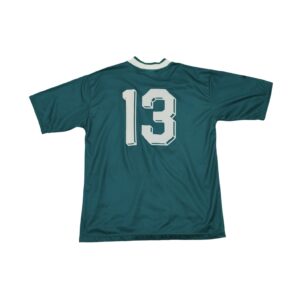 Fotbalový zelený vintage dres značky Jako s krátkým rukávem a potiskem z obou stran Green White Vintage Jersey