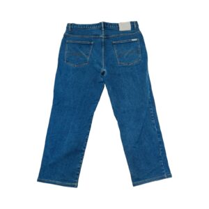 Pánské modré džíny značky John F. Gee s nášivkou na zadní straně.. John F. Gee Blue Jeans