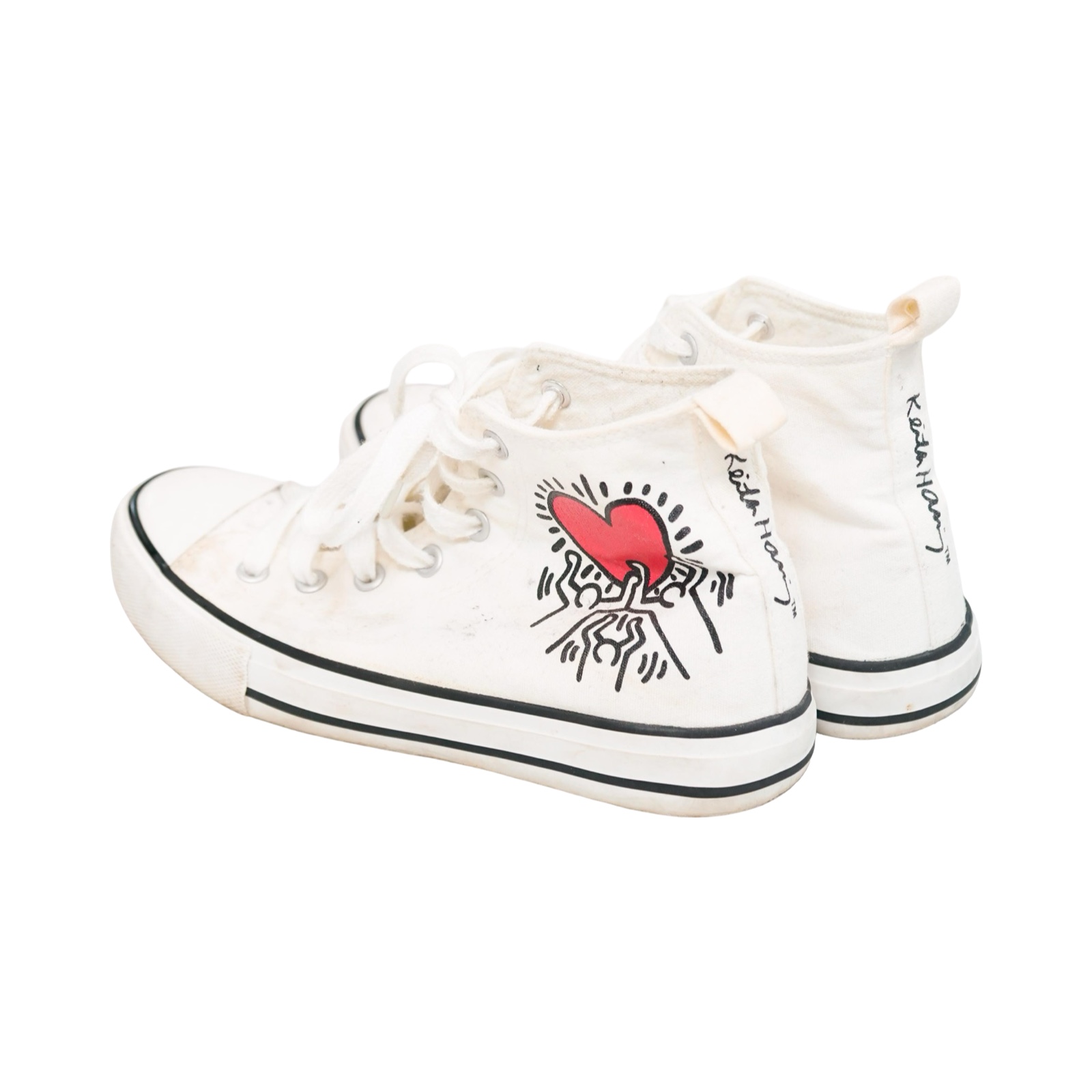 Keith Haring dámské bílé kotníkové boty. Keith Haring White Sneakers