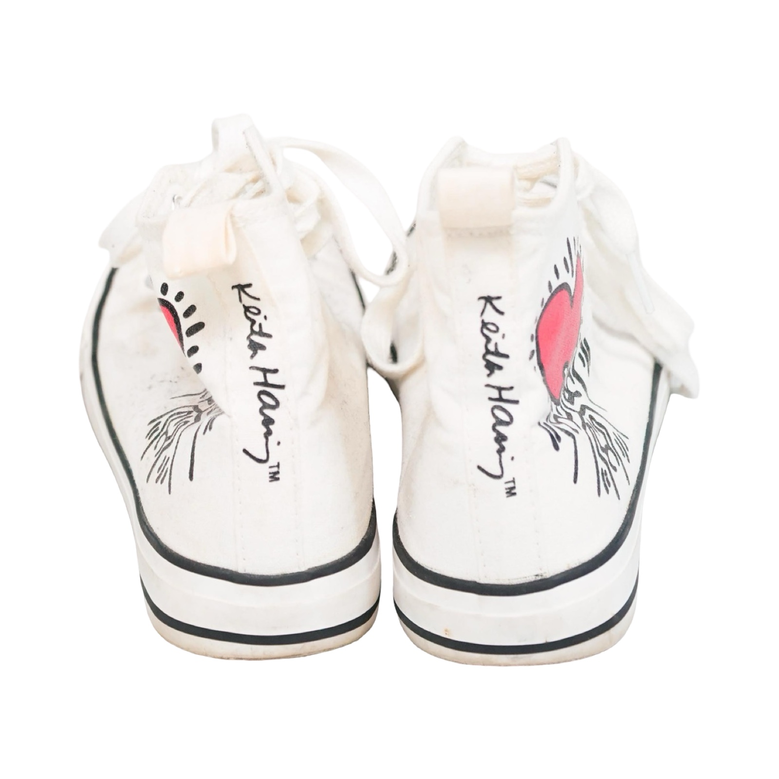 Keith Haring dámské bílé kotníkové boty. Keith Haring White Sneakers
