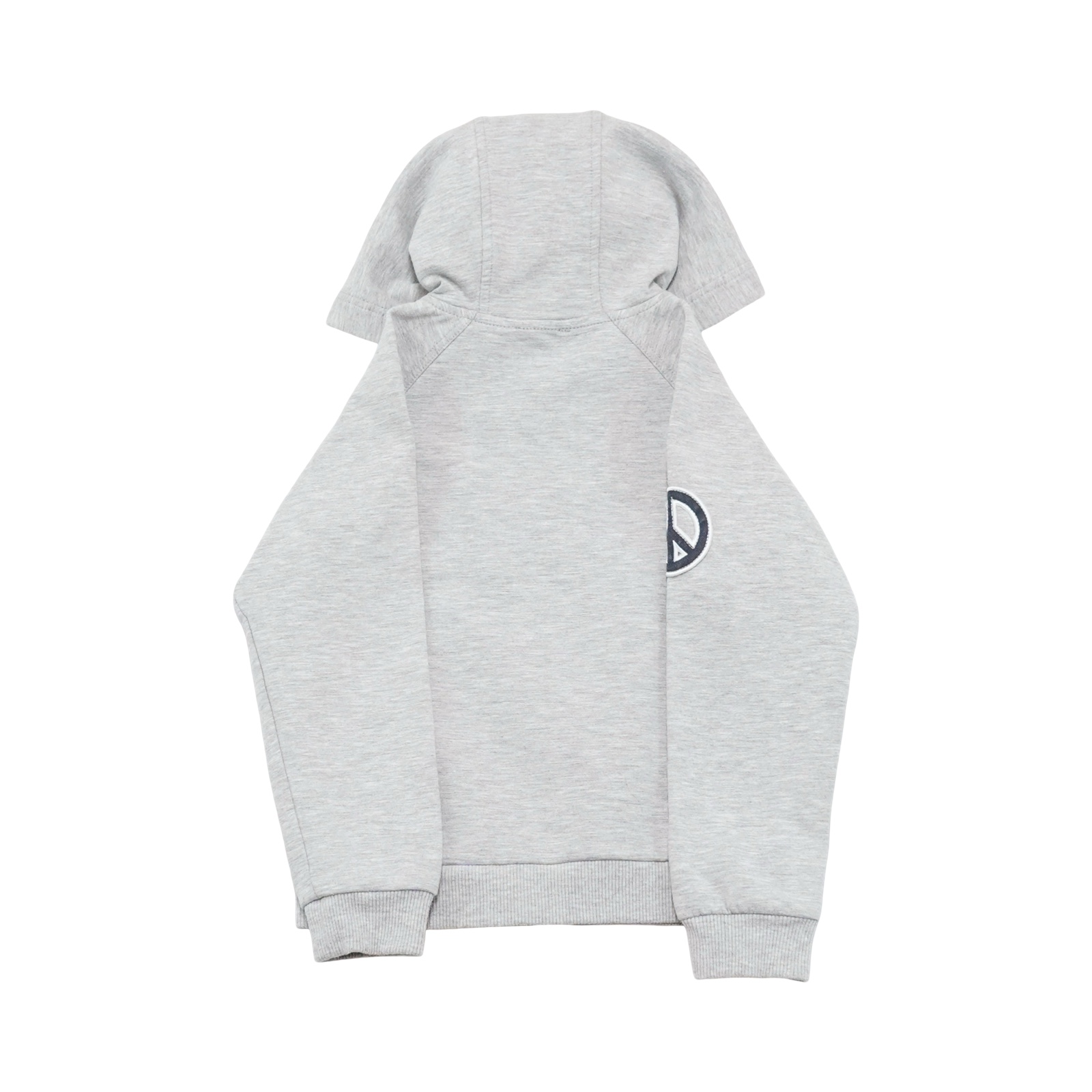 Dětská šedá mikina s kapucí designer značky Kenzo s barevnými nášivkami Kids Grey Zip Hoodie