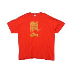 Pánské červené tričko značky Gildan s krátkým rukávem a potiskem Kimi Raikkonen na přední straně Red T-Shirt Pánské červené tričko značky Gildan s krátkým rukávem a potiskem Kimi Raikkonen na přední straně Red T-Shirt