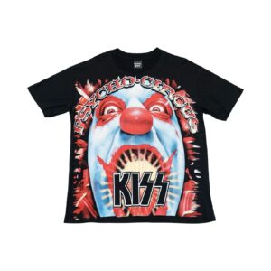 Pánské černé tričko značky Boom BKK s krátkým rukávem a potiskem Kiss Psycho Cirkus z obou stran Black T-Shirt