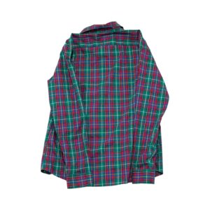 Pánská barevná kostkovaná košile značky Lands End s dlouhým rukávem Green Red Shirt