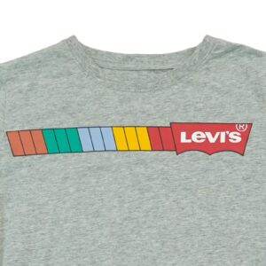Dětské šedé tričko značky Levi’s s krátkým rukávem a potiskem na přední straně Grey Kids T-Shirt