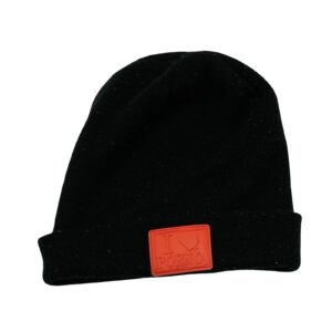 Černá zimní čepice značky Life Is Porno s nášivkou na přední straně Black Beanie
