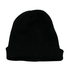 Černá zimní čepice značky Life Is Porno s nášivkou na přední straně Black Beanie