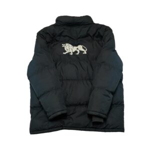 Pánská černá péřová zimní bunda značky Lonsdale s potiskem z obou stran Black Puffer Jacket