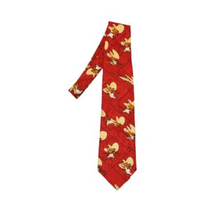 Červená vintage kravata značky Looney Tunes s motivem Speedy Gonzales Red Tie