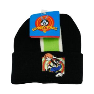 Dětská černá vintage zimní čepice značky Looney Tunes s nášivkou Sylvester.. Looney Tunes Sylvester Basketball Beanie