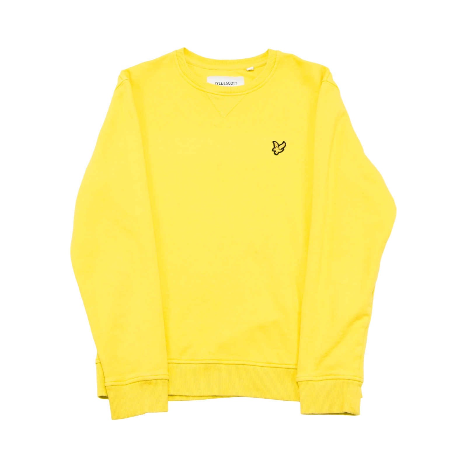 Pánský světle zelený crewneck značky Lyle & Scott s nášivkou na přední straně Light Green Crewneck