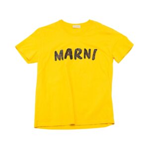 Marni Yellow T-Shirt. Pánské žluté tričko s potiskem designer značky Marni