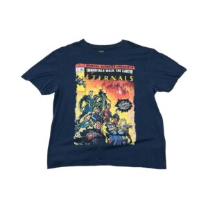 Marvel Eternals Dark Blue T-Shirt. Pánské tmavě modré tričko s potiskem Eternals značky Marvel.