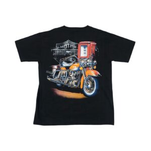 Motor Strong Survivor T-Shirt. Pánské černé motorkářské tričko s krátkým rukávem značky Big Outfitters s potiskem na přední i zadní straně.