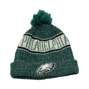 Unisex zimní čepice značky New Era s nášivkou loga amerického fotbalového NFL týmu Philadelphia Eagles. New Era Philadelphia Eagles Beanie 1