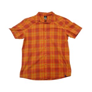 Pánská oranžová košile značky Nike ACG s krátkým rukávem.. Nike ACG Orange Shirt