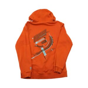 Pánská oranžová mikina s kapucí značky Nike ACG s potiskem z obou stran.. Nike ACG Orange Zip Hoodie.