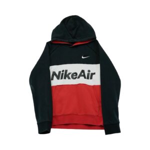 Dětská červeno černá mikina s kapucí značky Nike Air a potiskem na přední straně.. Nike Air Hoodie.