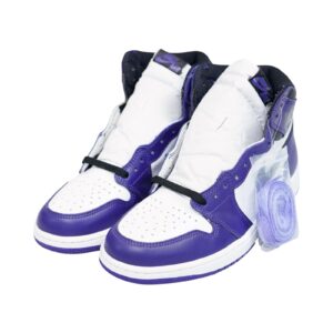 Pánské fialovo bílé kotníkové boty  Nike Air Jordan 1 Retro High OG . Nike Air Jordan 1 Court Purple Sneakers 1
