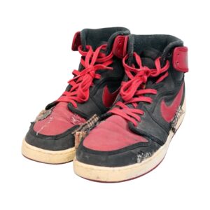 Nike Air Jordan kotníkové červeno černé custom boty sneakers