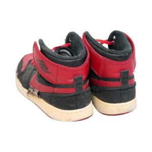 Nike Air Jordan kotníkové červeno černé custom boty sneakers