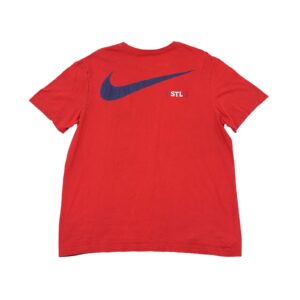 Pánské červené tričko značky Nike s krátkým rukávem a potiskem baseballového MLB týmu St. Louis Cardinals.Nike St. Louis Cardinals